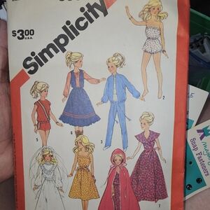 Vtg Barbie doll sewing patterns